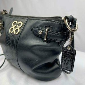 Coach Leather Shoulder Bag Crossbody Purse Black